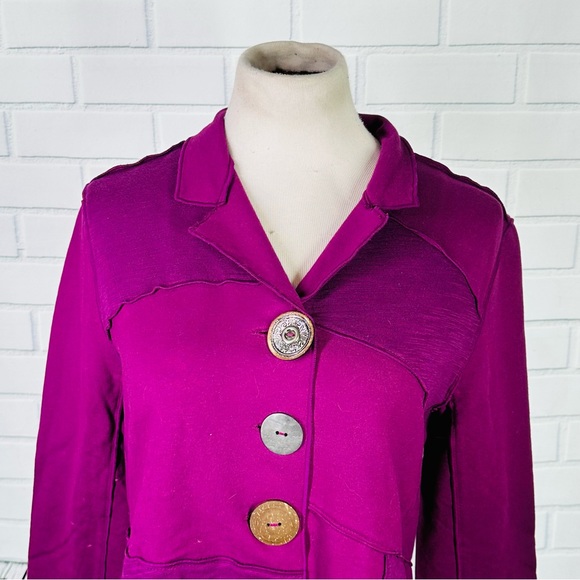 Neon Buddha Purple Merrit Patchwork Jacket - Size Large - Picture 3 of 10